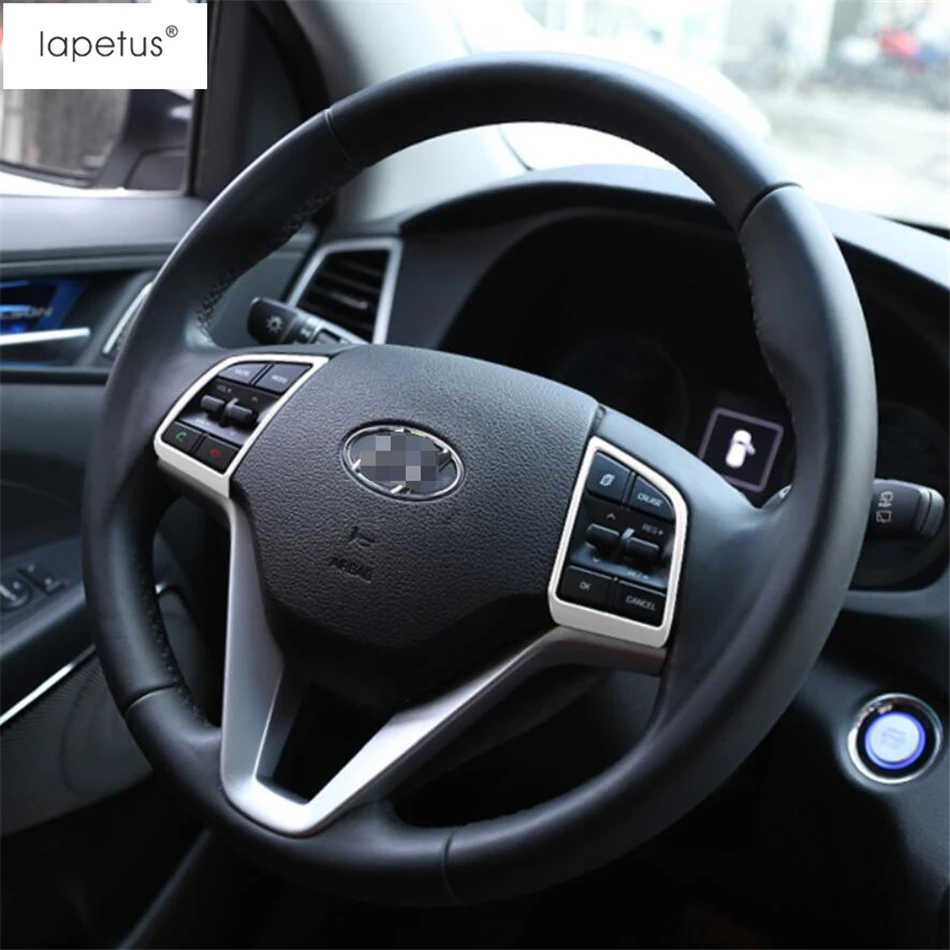 Аксессуары Lapetus подходят для hyundai Tucson 2016 2020 ABS Матовый руль Нижняя отделка молдинг