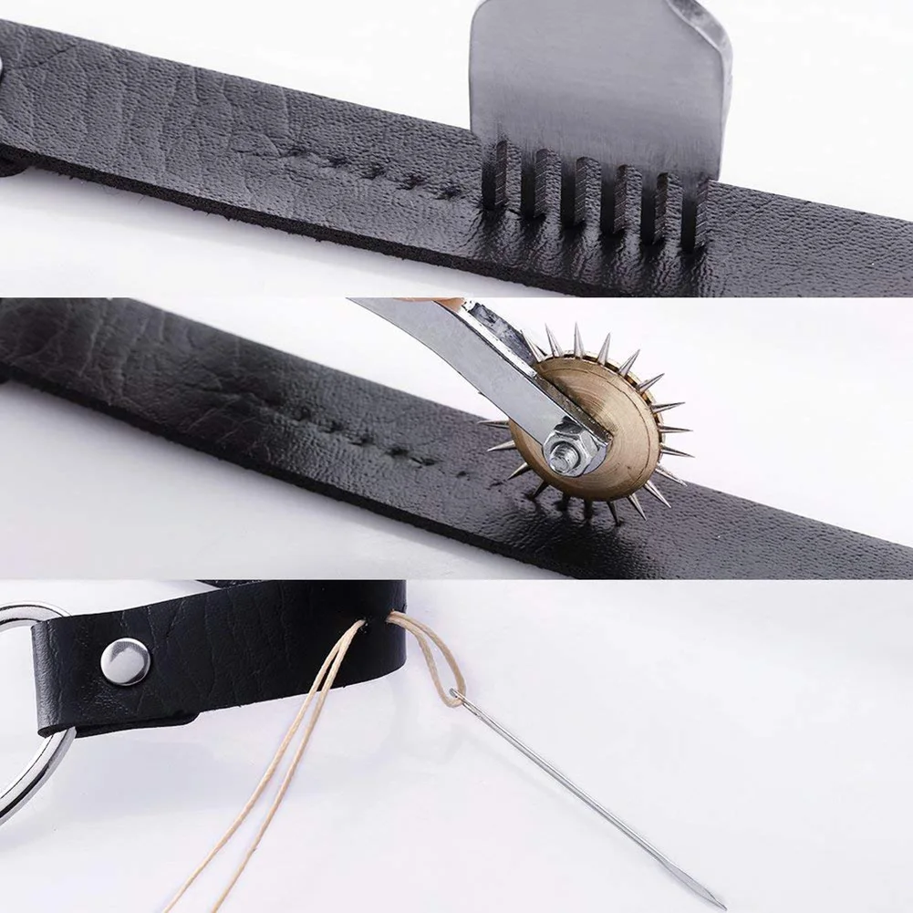 

59 Pcs/Set Leather Craft Hand Tools Kit for Hand Sewing Stitching Stamping Saddle Making KM88