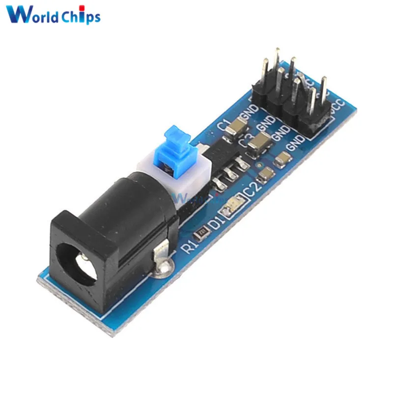 

2PCS AMS1117 3.3V AMS1117-3.3 Power Supply Module Self-locking Switch Output Voltage Interface Power Indicator DC Jack Module