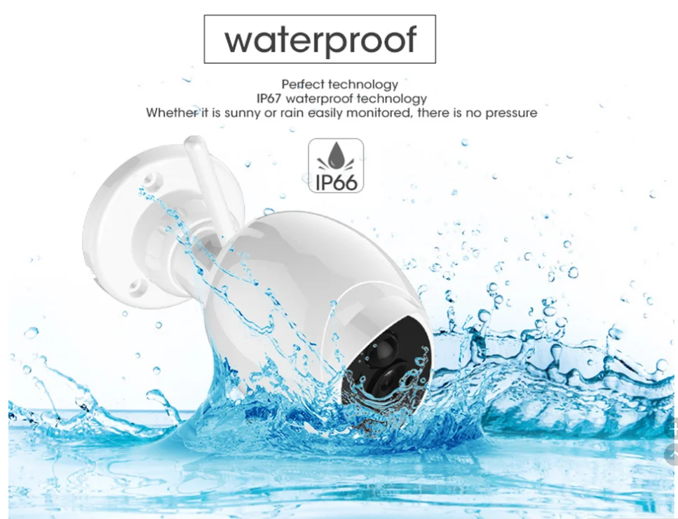 

Wifi IP Camera Waterproof Full HD 1080P 2MP 3.6mm lens, Built IN PIR motion Sensor Support TF Card,sn: