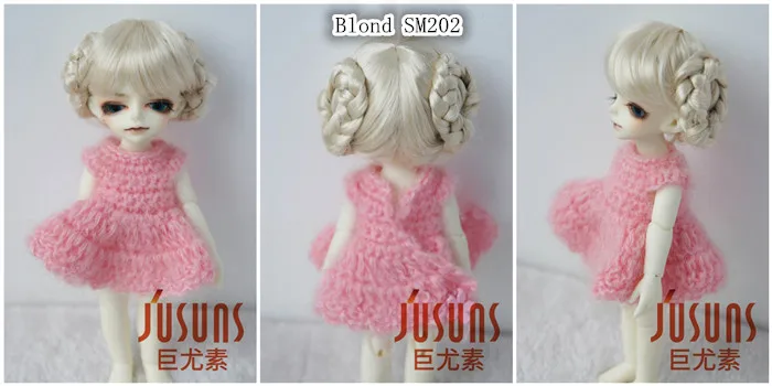 JD156 1/12 1/8 BJD кукольные парики балет милые синтетические мохеровые кукольные парики Размер 3-4 дюймов 4-5 дюймов 5-6 дюймов bjd парик куклы аксессуары