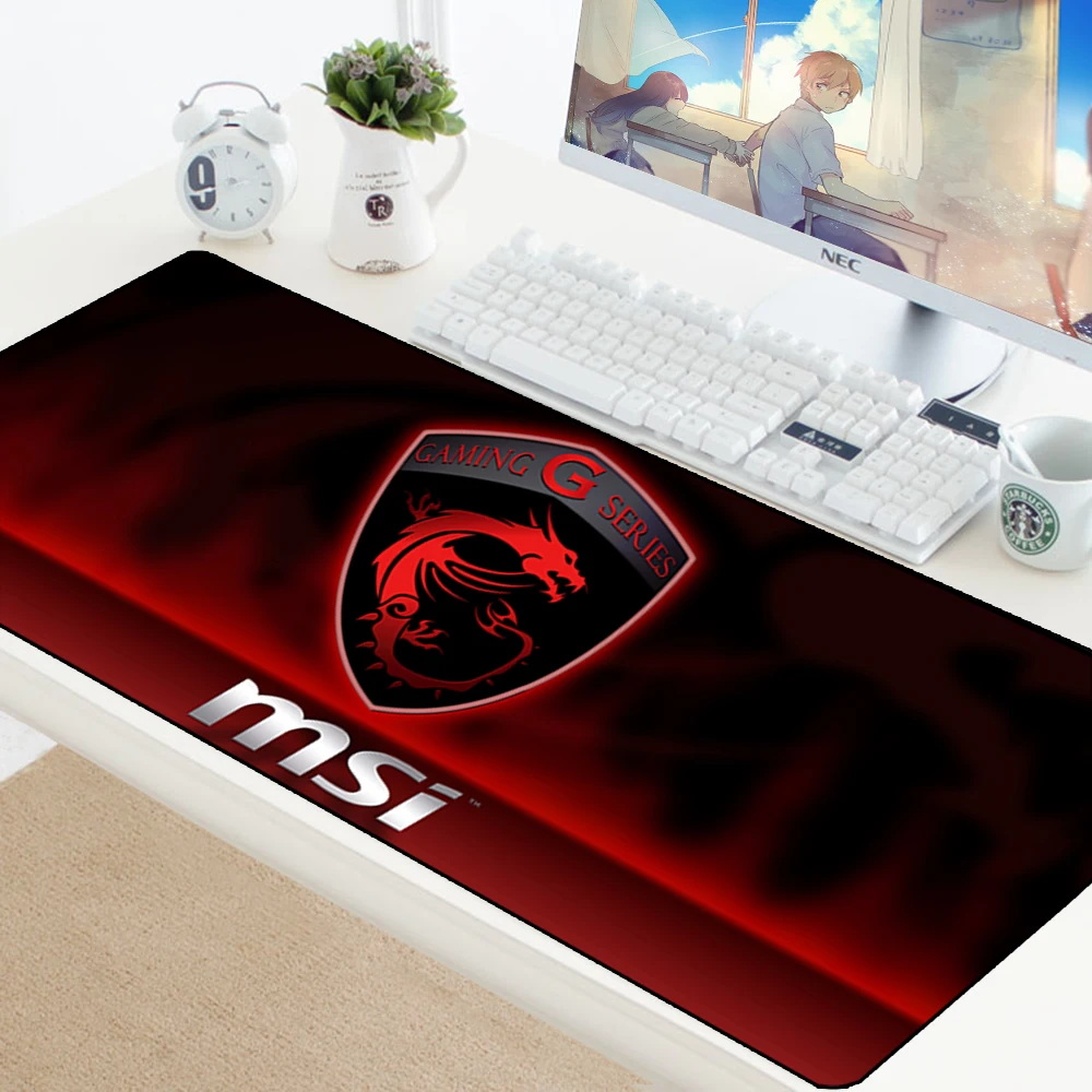 MSI коврик для мыши большой XXL геймер Противоскользящий резиновый коврик игровой коврик для мыши к клавиатуре ноутбук скорость мыши мышь стол игровые коврики