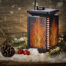 Солнечная лампа с пламенем 96 светодиодный подвесной фонарь солнечный садовый светильник s водонепроницаемый солнечный светильник Открытый для сада дорожка украшение лампы