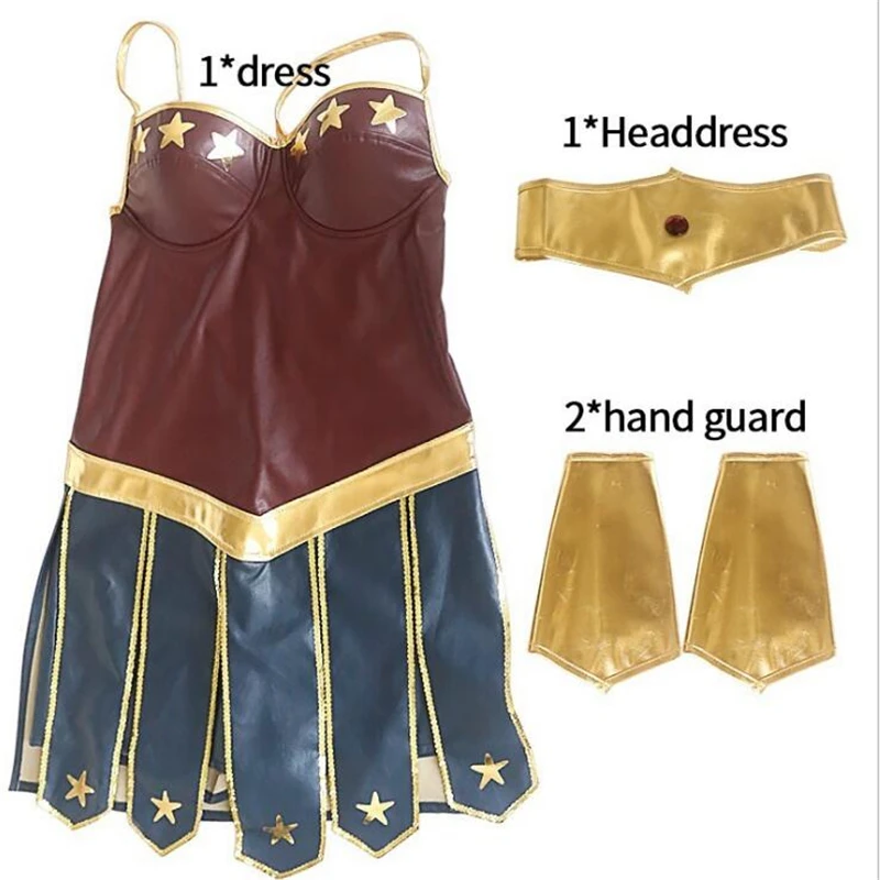 New Wonder Women Dawn Of Justice Superhero Cosplay Costumes woman Halloween  Diana Princess Fancy Dress 