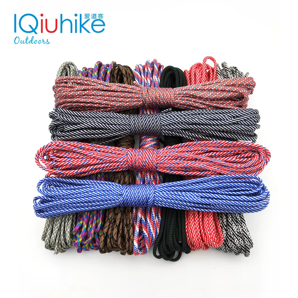 IQiuhike 208 الألوان 5 متر Paracord 550 حبل نوع III 7 حامل Paracord المظلة الحبل حبل مجموعة الحبال الجملة حبل المشي