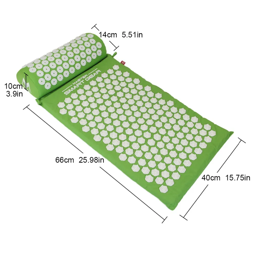 Yoga Lotus Spike Acupressure Mat Pillow Set Back Body Massager Acupuncture Cushion Mat Relieve Stress Tension Pain w/ Carry Bag Yoga Lotus Spike Acupressure Mat Pillow Set Back Body Massager Acupuncture Cushion Mat Relieve Stress Tension Pain w/ Carry Bag