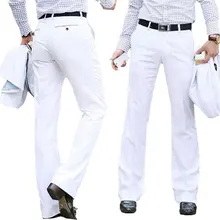 Новые расклешенные брюки Modis мужские летние прямые брюки от костюма Британский досуг свободные горячие ноги брюки деловые штаны для мужчин Размер 37