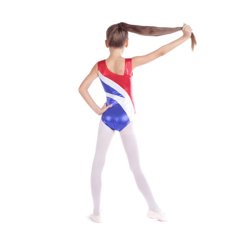 Гимнастический костюм детский костюм высокого качества без рукавов радиуса цвета соответствующие боди костюм Балет Девушки гимнастика репетиционный костюм