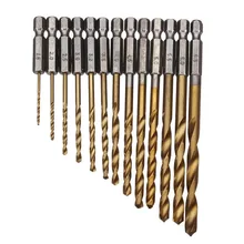 Time-limited Sale Taladro Brocas Power Tool 3 Sets/lot _ 13pcs 1/4 Inch Hss Hex Shank Titanium Twist Drill Bits Set