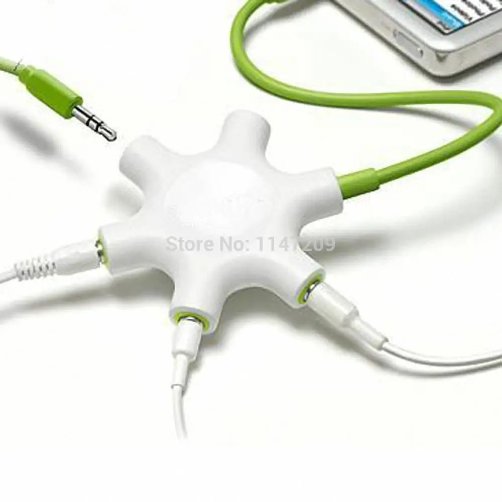 Wholesale 10Pcs 3 5mm Stereo font b Audio b font Headset Hub Splitter Headphone Adapter Music