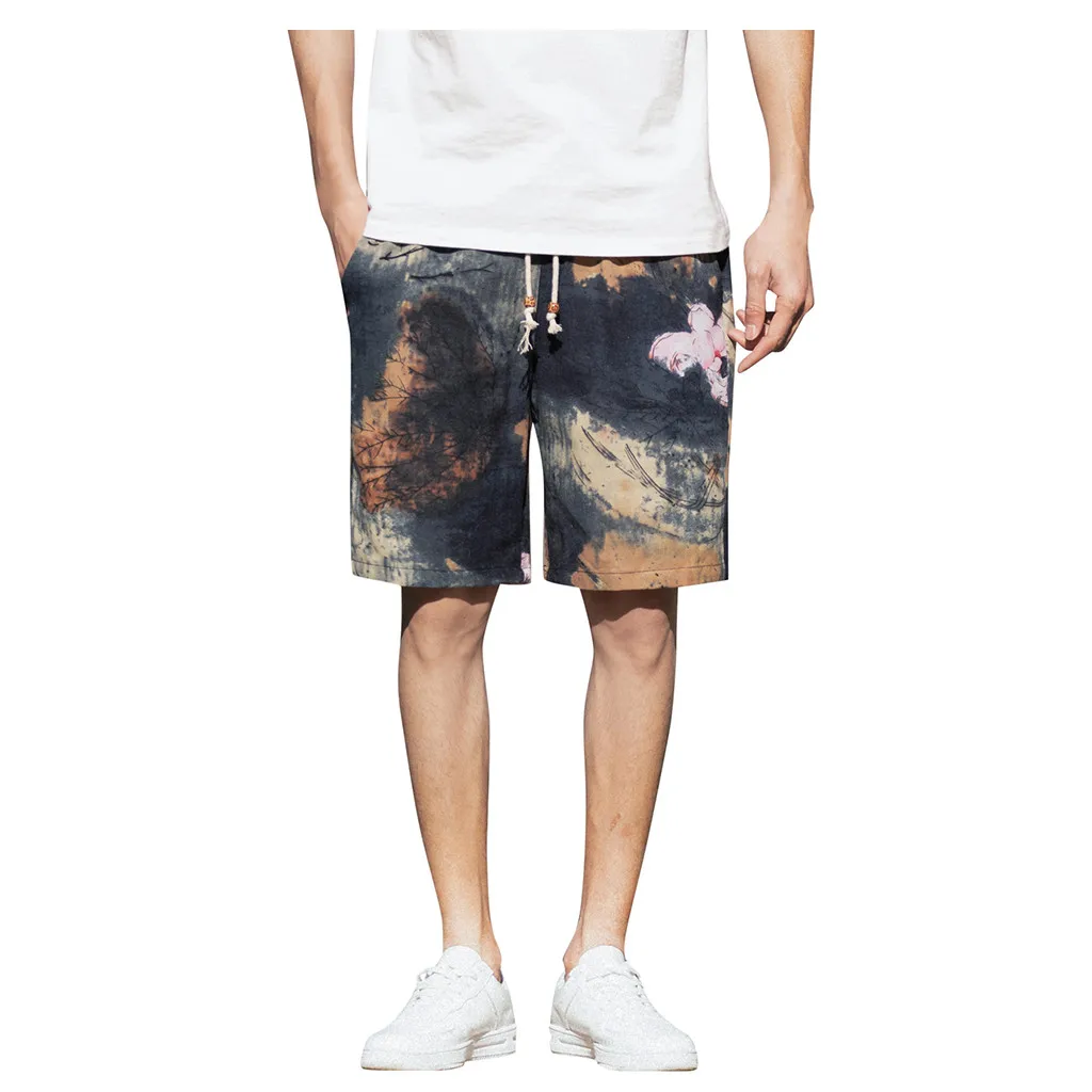 Для Мужчин's штаны большого размера широкий воротник Харлан хлопок и лен Национальный Стиль широкие брюки пижамы свободные 5,9