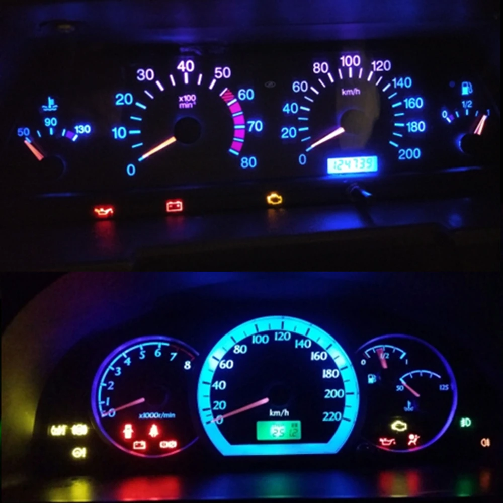 WLJH 6x Canbus T5 светодиодный светильник PC74 разъем 74 73 2721 лампа приборной панели автомобиля Световые индикаторы лампы для Nissan Infiniti