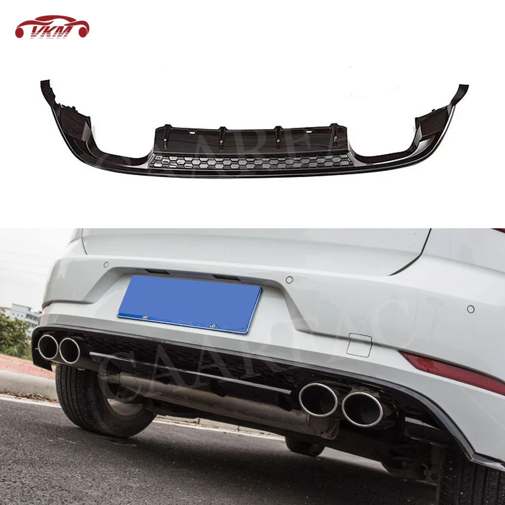 

Rear Lip Diffuser Spoiler for VW Volkswagen Golf 7 7.5 MK7.5 Standard And GTI 2017 2018 2019 R style PP Plastic Black