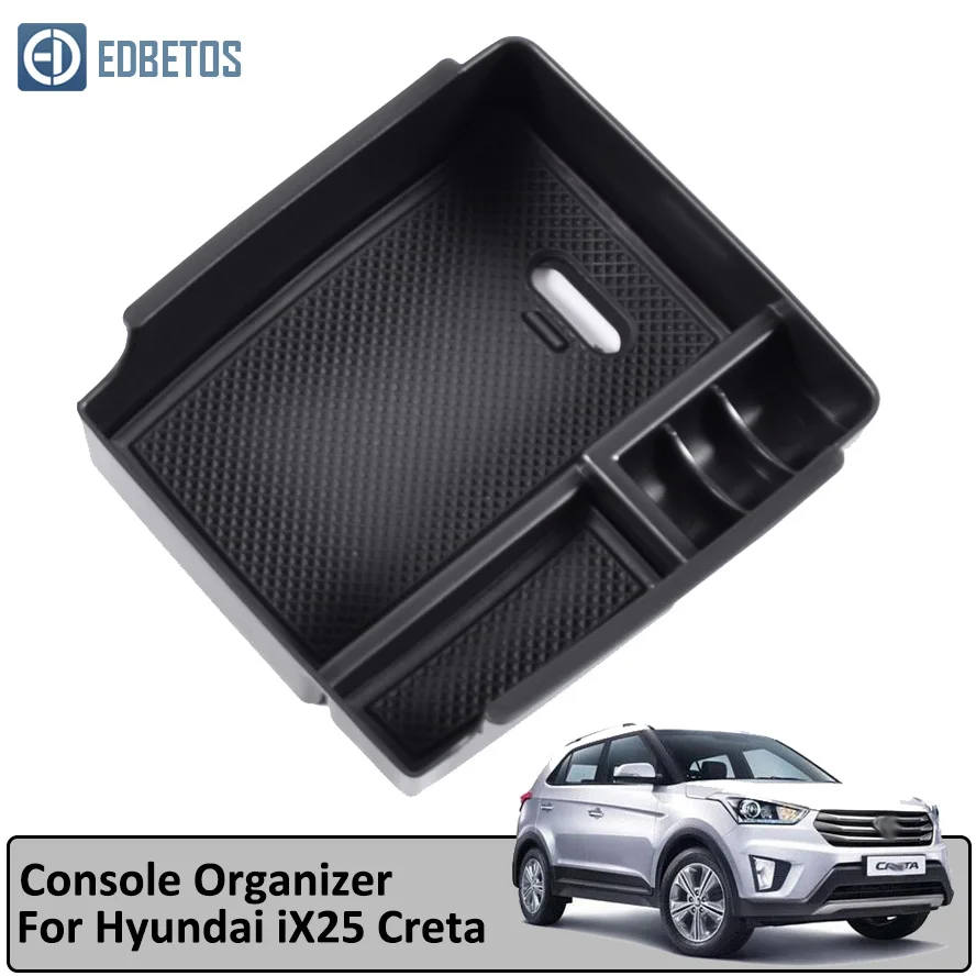 

Armrest Storage Box for Hyundai IX25 Creta Central Armrest Box Suitcase Storage Holder Tray Container Box Clapboard