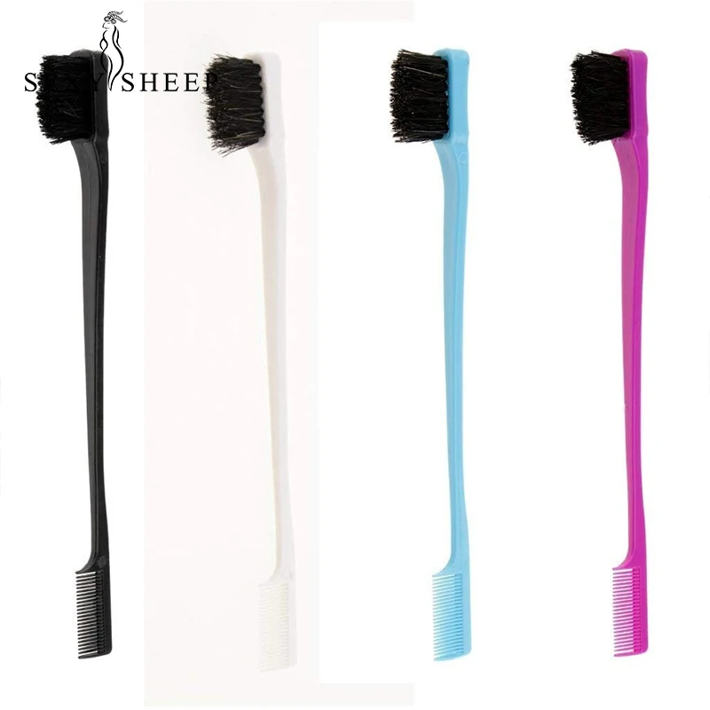 

Beauty Double Sided Edge Control Hair Comb Hair Styling Hair coloring Eyebrow Comb brush Dual use Makeup Brush Makeup Tools