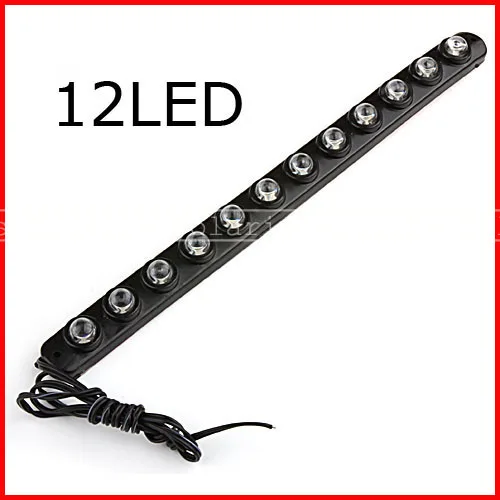 

DRL Waterproof 12 LED 9.4" Length Flexible Rubber Auto DRL Daytime Running Light