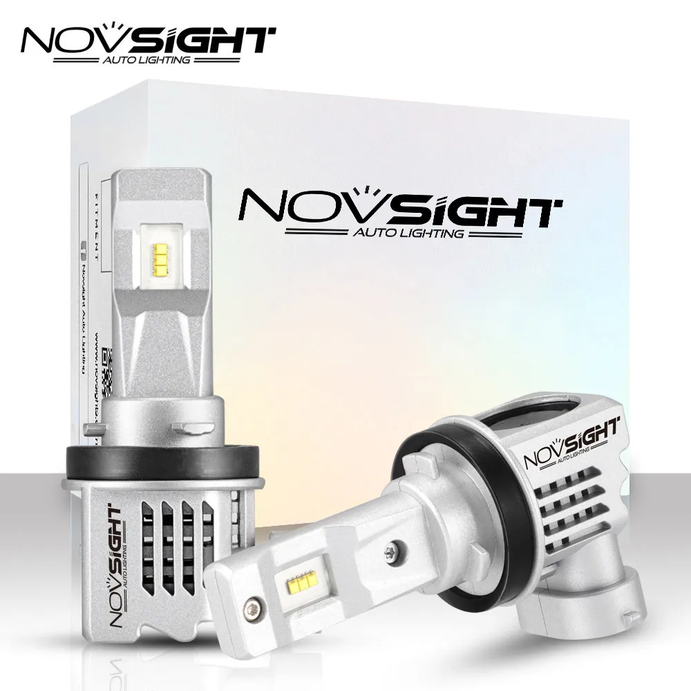 

NOVSIGHT 2pcs Car Styling LED Car Headlights H4 H7 H8 H9 H11 9005 9006 LED 55W 10000lm 6000K white LED Auto Headlamps 1：1 Design