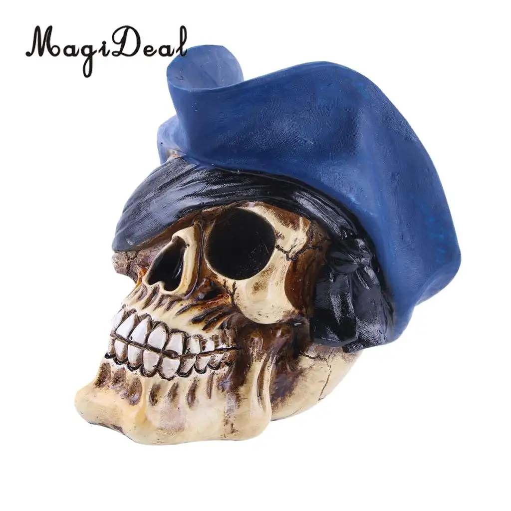 Collectable Resin Human Skull Skeleton Head for Desktop Shelf Display Decoration, 10 Styles