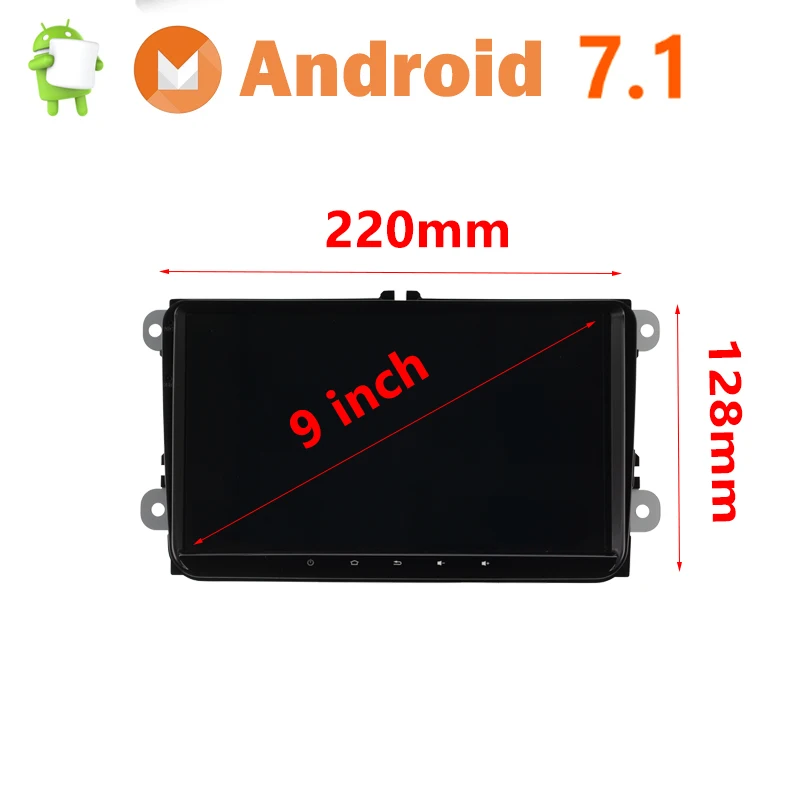 Sale 9" Android 7.1 2gb ram Car Multimedia player GPS Navi for VW SKODA GOLF 5 Golf 6 POLO PASSAT B5 B6 JETTA TIGUAN seat ibiza 2