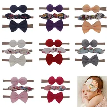 Новые кроличьи уши бабочка завязывается милые повязки на голову головные уборы детские аксессуары для волос головной убор падения maquiagem волос Инструменты