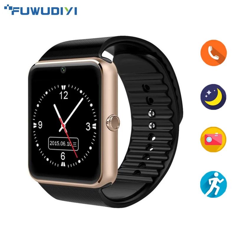 FUWUDIYI Bluetooth Smart Часы Smartwatch GT08 Android Телефонный звонок Relogio 2G GSM сим карты памяти Камера для мобильного телефона PK DZ09 A1