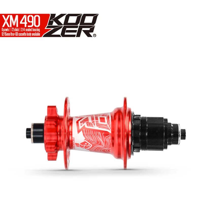 Koozer XM490 задняя велосипедная ступица Sram XD Кассетный корпус ступицы герметичный 4 подшипника для горного велосипеда Задняя Ступица 10*135 мм QR 12*142 мм через 32 отверстия