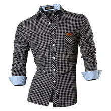 Весна осень особенности рубашки мужские повседневные джинсы рубашка новое поступление с длинным рукавом Повседневные облегающие мужские рубашки 8615