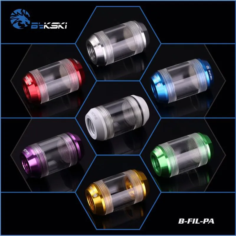 

Bykski Acrylic Water Cooling Filter Double Female Fitting Gland G1/4 Thread B-FIL-PA