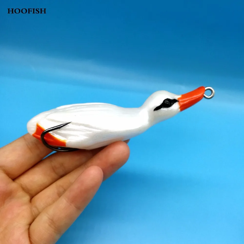 HOOFISH, 5 шт./лот, приманка для ловли рыбы змей, щука, искусственная приманка, 21,5 г/9,5 см, 5 цветов, Реалистичная, 3D, уток, мягкая, Pla stic