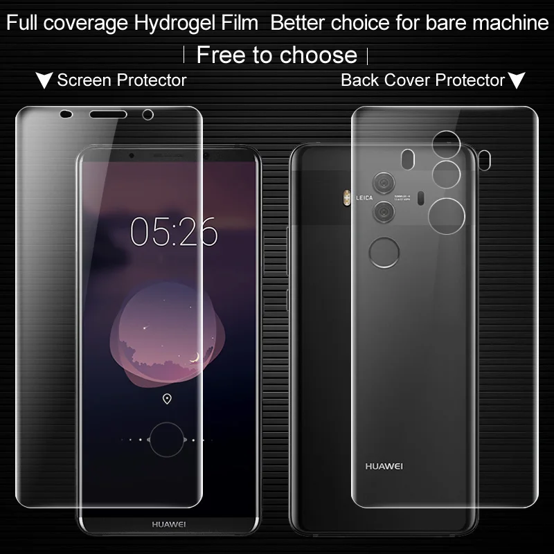 

For Huawei Mate 10 Pro Back Film iMAK Hydrogel II Curved Coverage Soft Protective Film For Huawei Mate 10 Pro Screen Protector