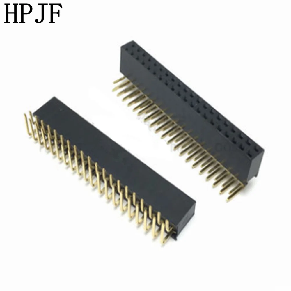 5 шт. шаг 2 54 мм 2x20Pin 40 контактный разъем с двойным рядом камней под прямым углом
