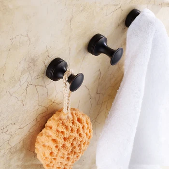 

Brass Black Bronze Hanging Hook Behind The Door European Antique Single Robe 3 In Pack Solid Towel Hooks Oruihome