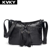 KVKY, модная Маленькая женская сумка на плечо, высокое качество, мягкая сумка из искусственной кожи, сумки с кисточками, вместительные сумки, женская сумка через плечо, повседневная сумка-тоут, Bolsas