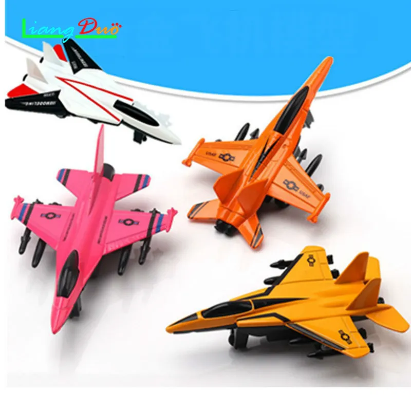 4PCS/lot Airplane Model  Airplane Boy Metal Non Remote Control Airplane Model Children Toy Airplane Pull Back Inerti Boys And