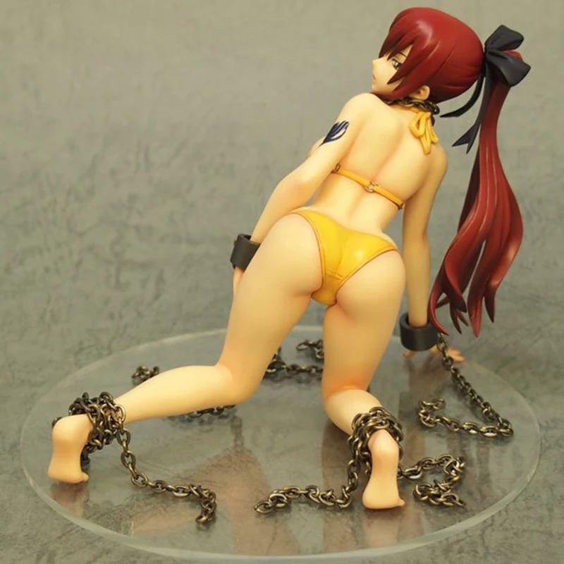  Sexy Anime Fairy Tail Erza Figure Swimsuit Verion Erza Scarlet Doll PVC Action Figure Toy Brinquedos 13CM (3)