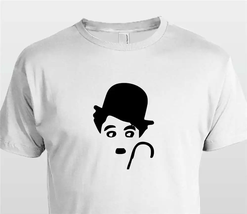 2018 Летний стиль Чарли Чаплин футболка водевиль Черный и белый цвета маленького бродяги котелок canebrand Костюмы хип-хоп Топ