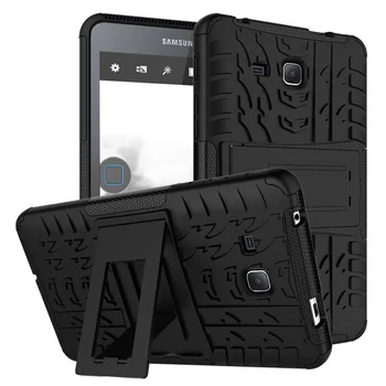 

Hybrid Armor Tablet Case for Samsung Galaxy Tab A 2016 7.0 SM-T280 Kickstand Hard Back Cover with Flexible TPU Plastic Silicone