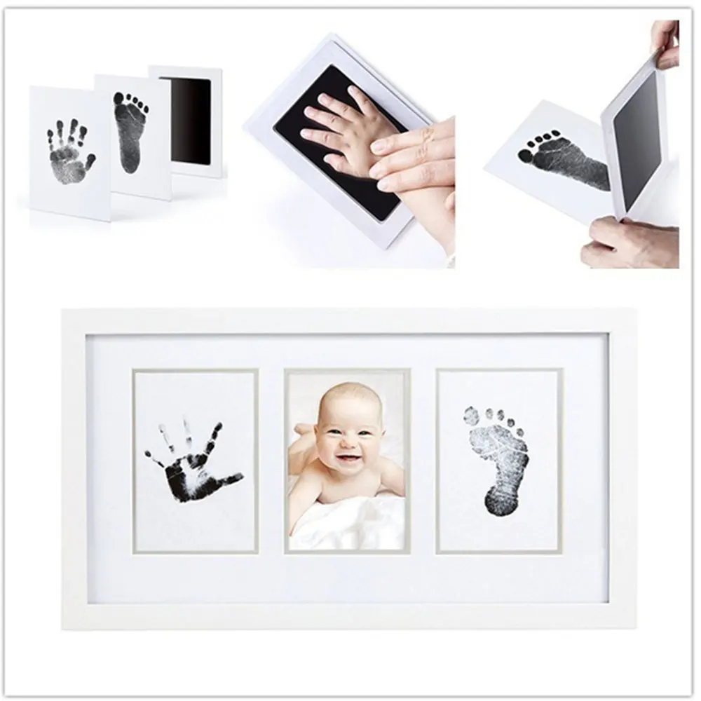 Baby Care нетоксичный ребенка Handprint след отпечаток комплект Детские сувениры литья новорожденных штемпельная подушка для отпечатка ноги для глины игрушки подарки