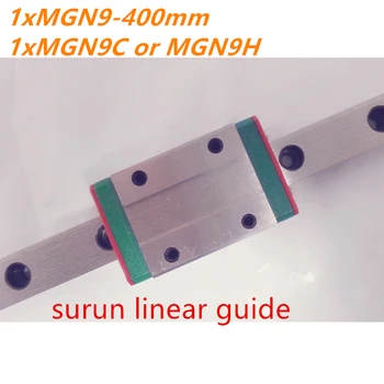 

RDBB 9mm Linear Guide MGN9 400mm linear rail way + MGN9C or MGN9H Long linear carriage for 3D printer parts cnc parts