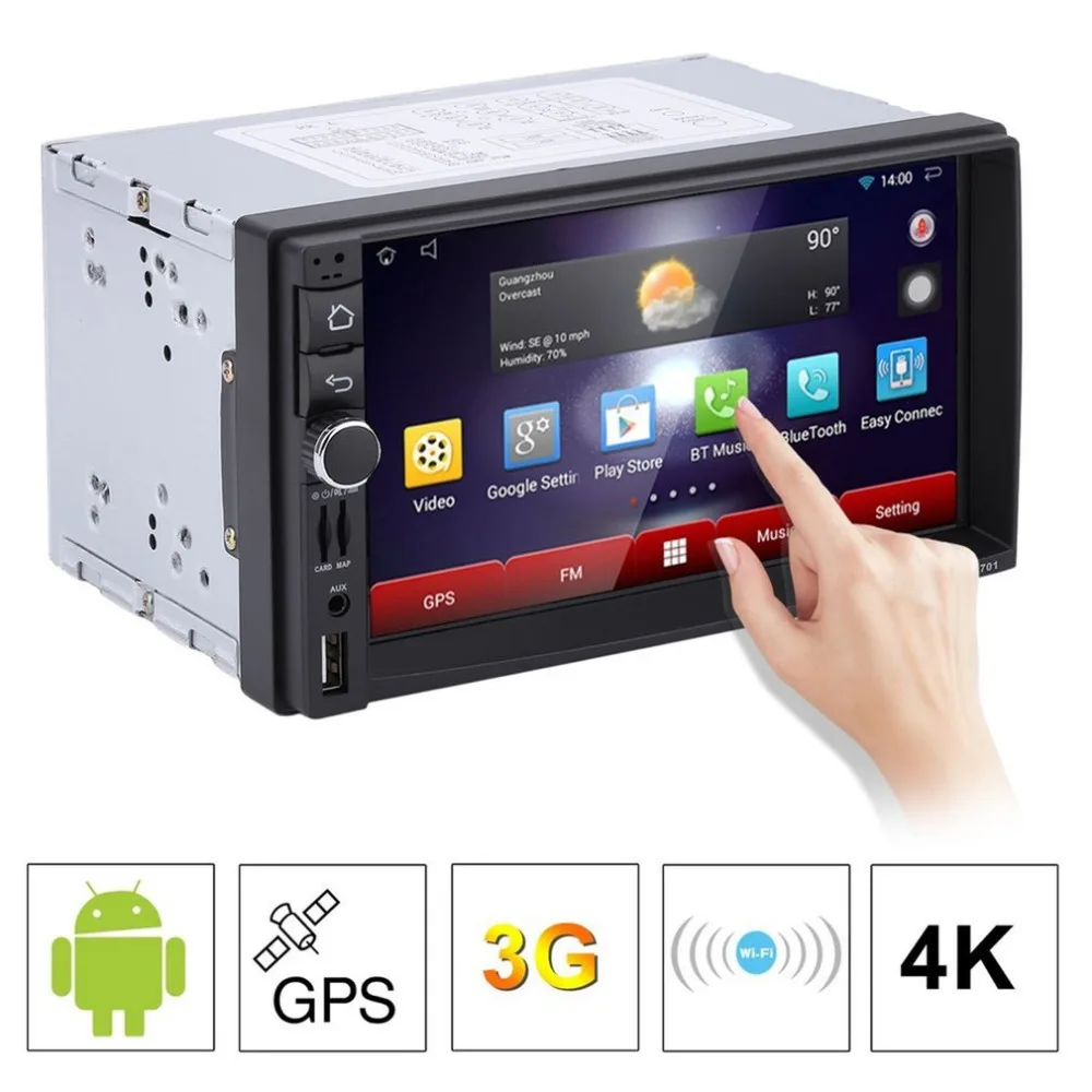 Car DVD GPS Player 1028 * 600 Capacitive HD Touch Screen Radio Stereo 8G / 16G iNAND Rear View Camera Parking Android 5.1.1