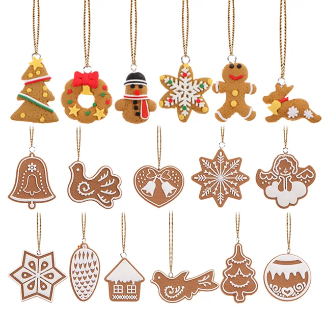 17 pcs cartoon animal snowflake biscuits hanging christmas tree ornament hand made polymer clay christmas decorations - Hanging Christmas Decorations 17 pcs cartoon animal snowflake biscuits hanging christmas tree ornament hand made polymer clay christmas decorations - Hanging Christmas Decorations