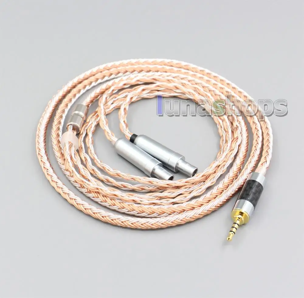 2 5 мм 3 XLR сбалансированный 16 Core OCC Серебряный смешанный кабель для наушников Sennheiser