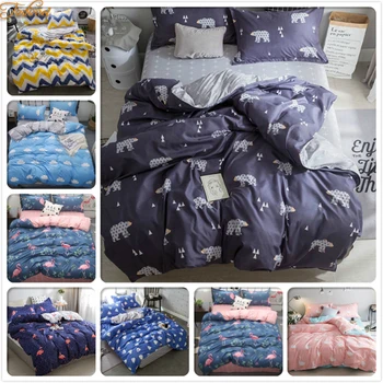 

3/4 pcs Bedding Sets Soft Cotton Comfortable Bed Linens Adult Kids Child Single Twin Queen King Size Duvet Cover 200x230 220x240