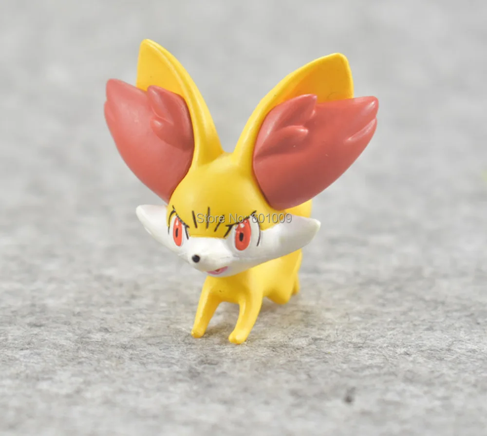 10/лот Pika Vulpix Alakazam Bulbasaur Squirtle Fennekin Rockruff Cubone Chespin Froakie 3 4 см ПВХ фигурки в
