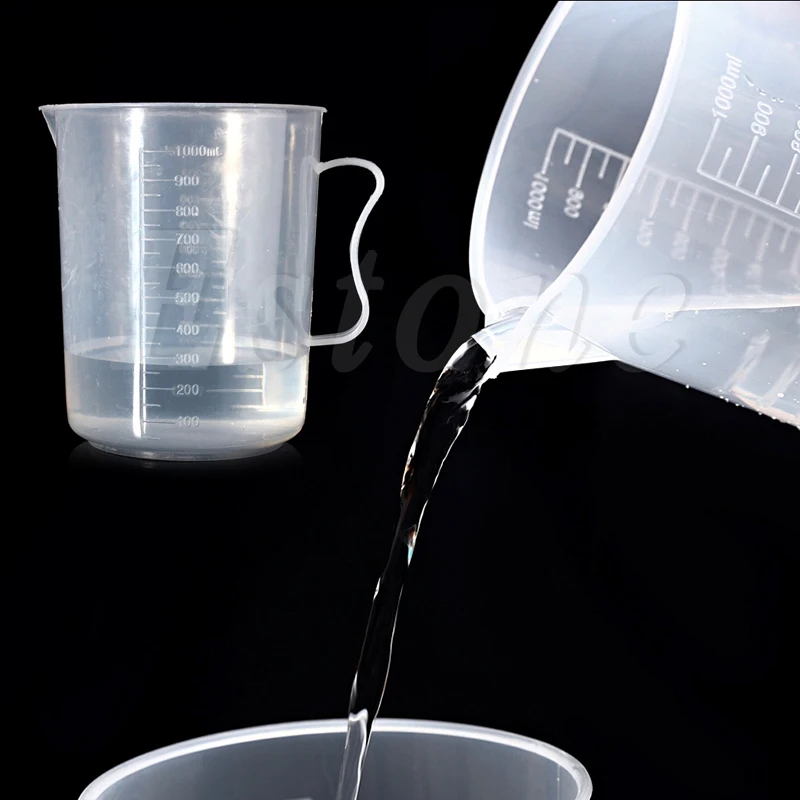 Пластик мерный стакан 150/250/500/1000/2000 мл кувшин Pour Носик поверхности Кухня
