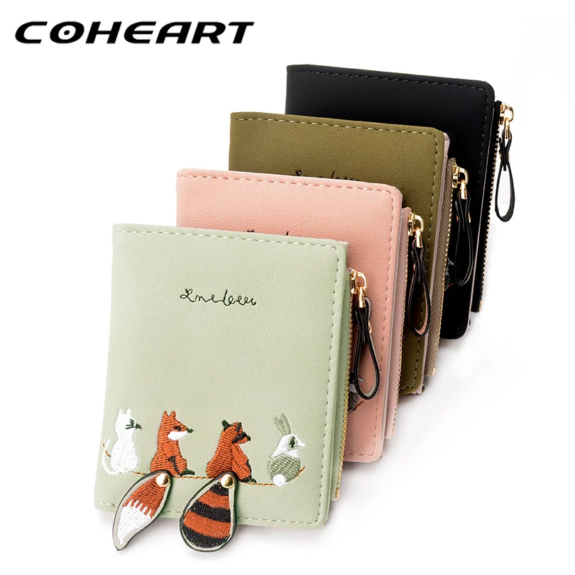 Повседневный Кошелек COHEART из нубука женский кошелек маленький Женский
