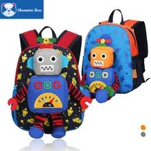 Детская сумка для малышей, детский рюкзак с защитой от потери для маленьких мальчиков, хлопковая мультяшная машина, робот, игрушки, сумка для дошкольников, рюкзак, Детская сумка