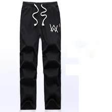 Осень Зима повседневные рок брюки DJ alan walker мужская одежда Повседневный узор размера плюс музыка мужские свободные хип-хоп брюки