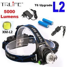 linternas frontales cabeza 5000 Lumens CREE XM-L2 LED Headlamp Headlight Head Lamp Light