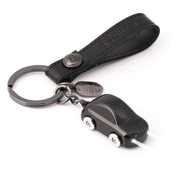

Milesi Couple Metal Car Shape Key chain LED Light Keychain Lover Housekeeper Key Holder Charm pendant K0196